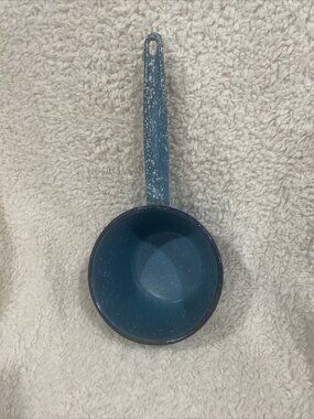 SplatterWare Enamel Ware -Blue & White Camping Saucepan Speckle Outdoor-6”